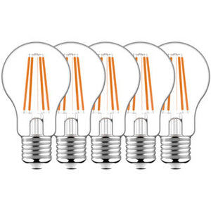 LED Filament Lamp A60 E27 806 lumen - 7W - Warmwit 2700K - 330° Stralingshoek - 5 stuks