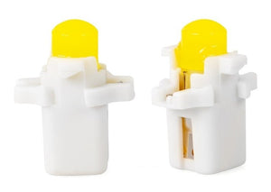 Ampoules automobiles B8.3d 2 pièces blanches | éclairage LED du tableau de bord - boutons - interrupteurs | 12V DC