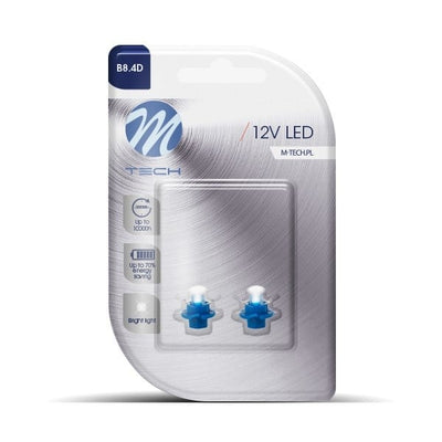 Ampoules auto B8.4d 2 pièces bleues | Éclairage LED de tableau de bord - compteurs - interrupteurs | 12 V CC - LEDPLANET.NL