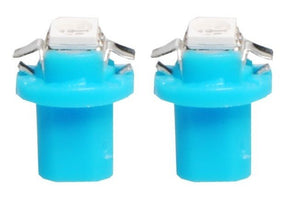 B8.5d auto lamp 2 stuks blauw, LED dashboardverlichting, klokken, schakelaars, 12V DC