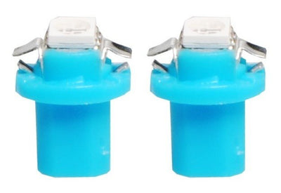 B8.5d auto lamp 2 stuks blauw, LED dashboardverlichting, klokken, schakelaars, 12V DC