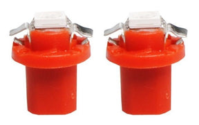 B8.5D LED autolamp, rood, 0.24W, 12V, 2 stuks