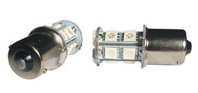 BA15S LED autolamp, 1156, oranje, 13-SMD, 12V, 2 stuks