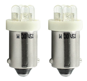 Ampoules automobiles BA9s 2 pièces T4W blanches | éclairage LED de plaque minéralogique/éclairage de signalisation | 12V DC