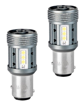BAY15D LED autolamp CAN-BUS, 1157 / P21/5W / 7528, daglichtwit 6500K, 12-SMD geforceerde koeling, 10W, set van 2 stuks