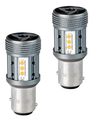 BAY15d - 1157 - kit de 2 lampes automobiles - rouge | P21/5W 7528 - 2x 12 - LED SMD | refroidissement forcé - CANBUS 12V et 24V CC - LEDPLANET.NL