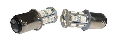 BAY15D LED autolamp, 1157, oranje, 13-SMD, 12V, 2 stuks