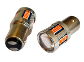 BAY15D LED autolamp, 1157, rood, 36-SMD met lens, 3W, 12V/24V, 2 stuks