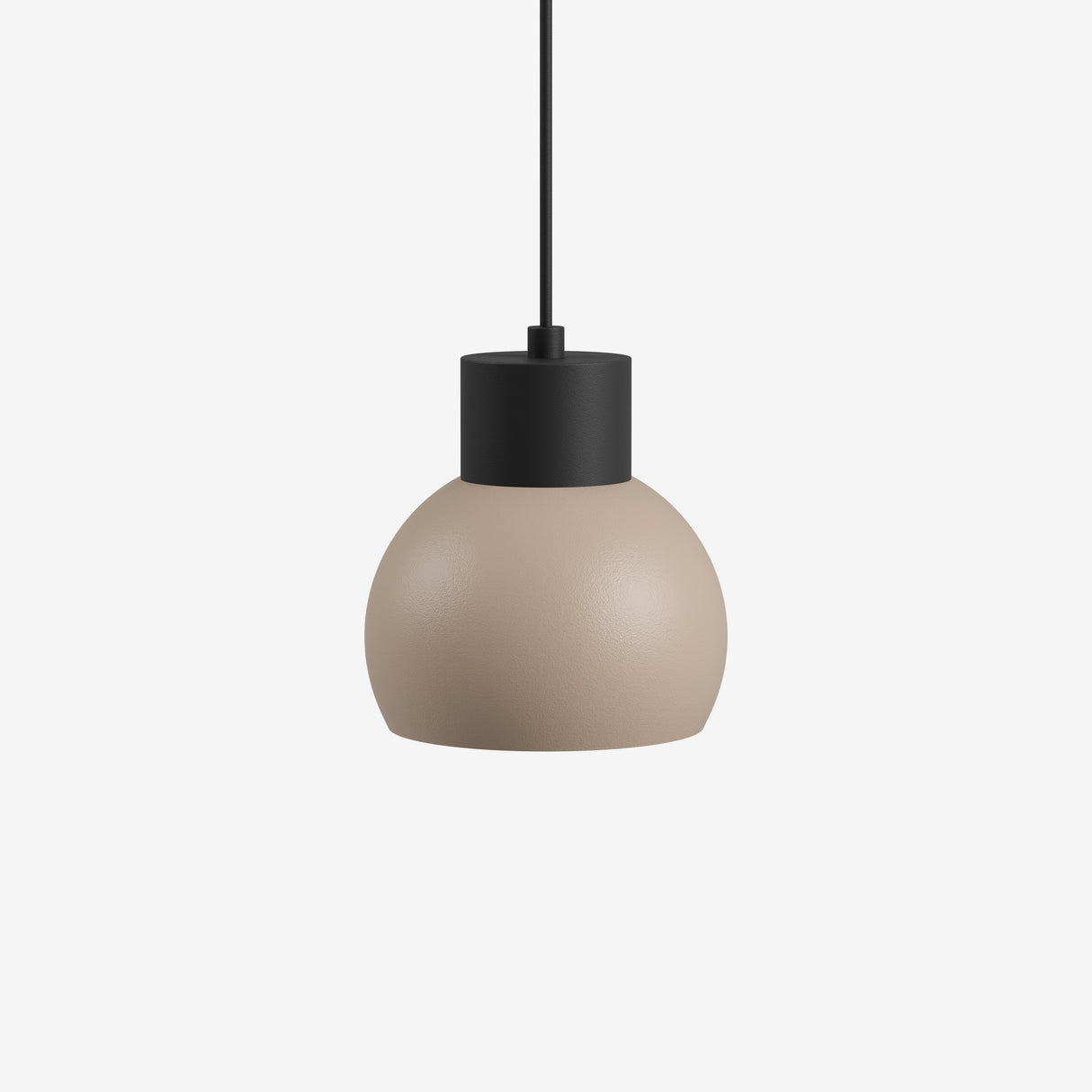 Beige hanglamp LED met een elegant ontwerp en een zwart afgewerkte fitting voor moderne interieurs