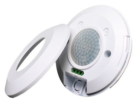 Bewegingssensor 200W infrarood, wit opbouw Ø108x25mm, 8m detectie