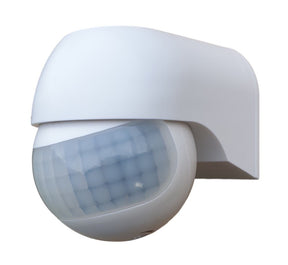 Bewegingssensor 400W infrarood, wit opbouw 70x55x77mm, 12m detectie, 230V IP44