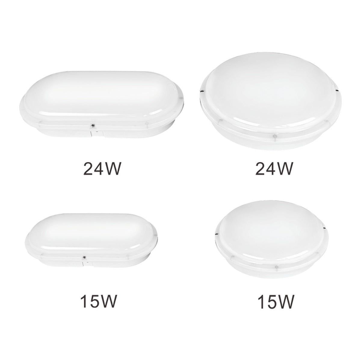 LED Bulkhead Rond Ø165mm - Daglichtwit 6000K - 1.650lm - 15W - IP66 - 230V