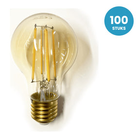 Kogellamp E27 G45, LED 5W=25W, 350 Lumen, Amber 2200K, Dimbaar, 100 stuks, 230V