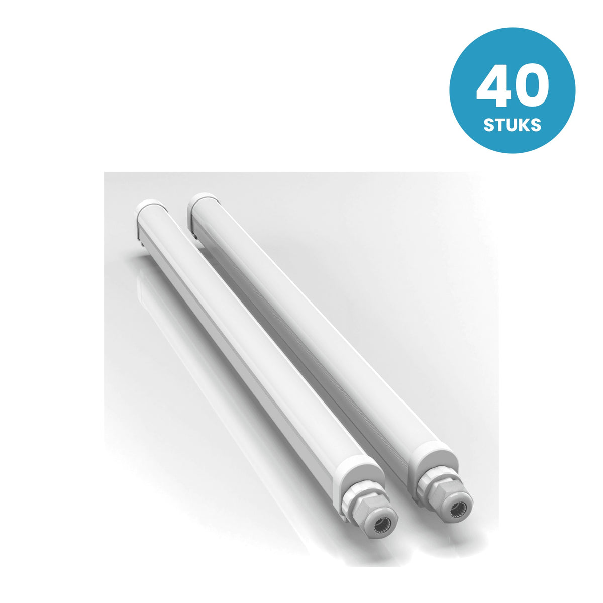 TL armatuur Tri Proof 600mm, 18W, 2520 Lumen, IP65, IK08, 40 stuks