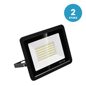 LED Breedstraler 2 stuks 50W 4000K Helder wit IP66 5000 lumen Kantelbaar