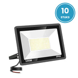LED Schijnwerper 100W, 12.000 lm, 120° Breedstraler, IP66, Terrein- & Gevelverlichting