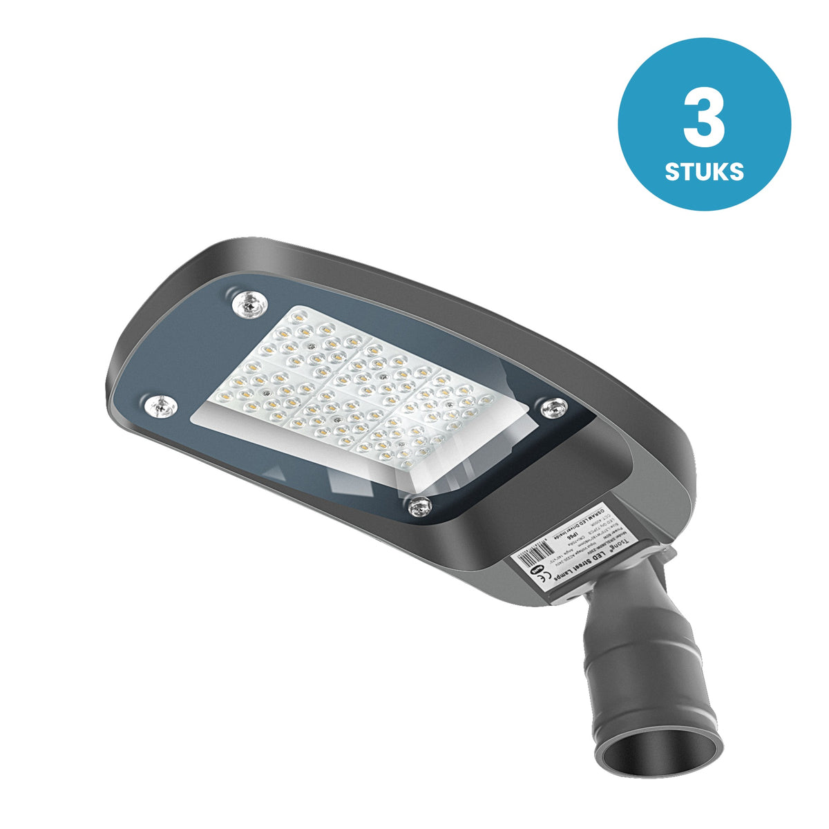 LED Straatverlichting 60W 9000lm - Koelwit 4000K - IP66 - 3 stuks - 230V