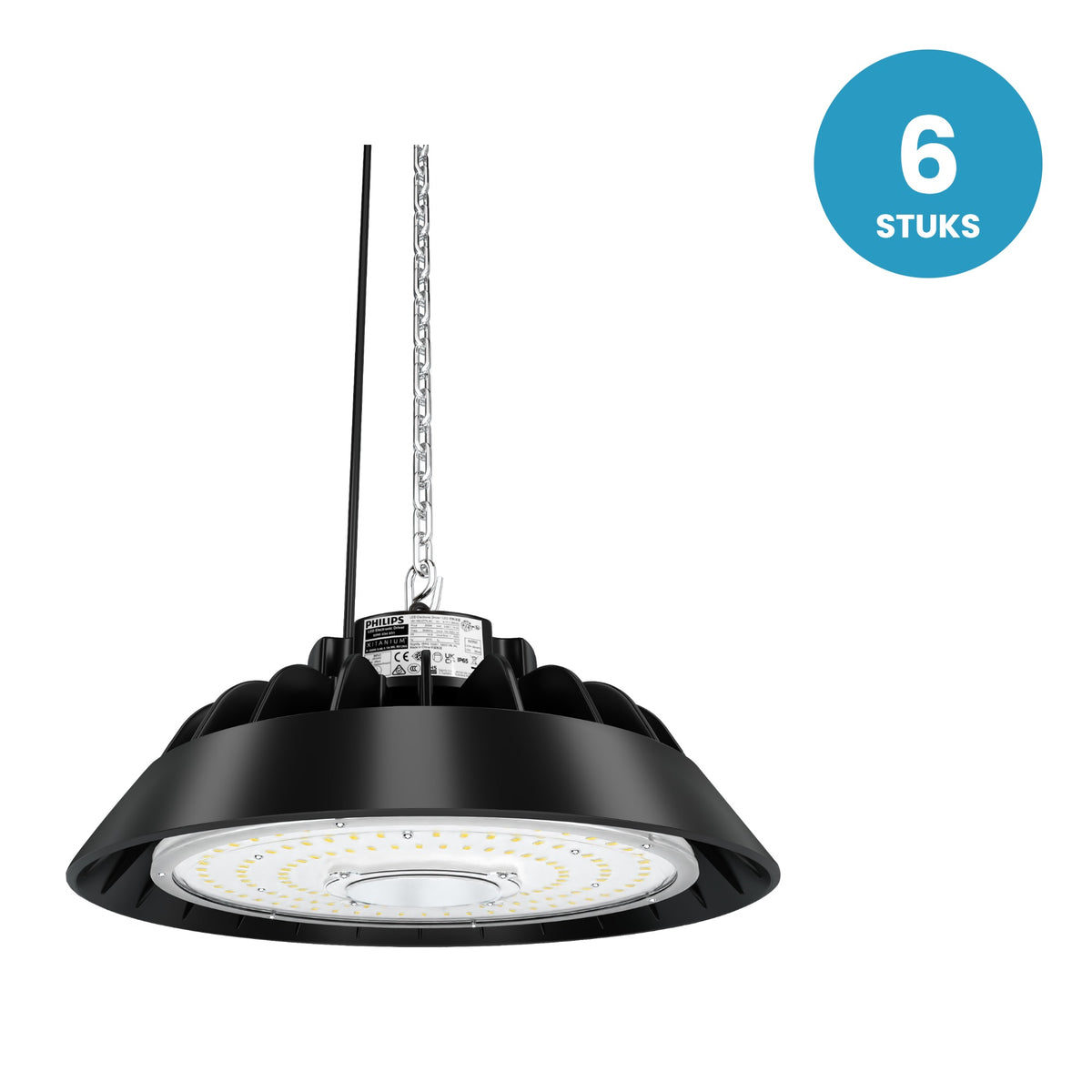 UFO LED Highbay 100W, dimbaar, doos 6 stuks