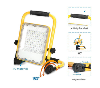 Bouwlamp, werklicht oplaadbaar, USB