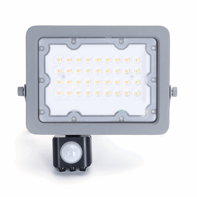 Buitenlamp met sensor, LED schijnwerper 30W vervangt 270W, koelwit 4000K