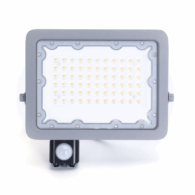Buitenlamp met sensor, LED schijnwerper 50W vervangt 450W, koelwit 4000K