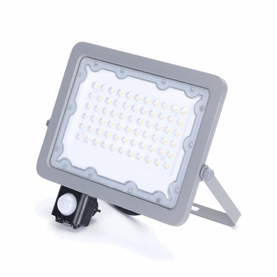 Projecteur extérieur gris | LED 50 W = halogène 450 W | capteur infrarouge | blanc froid 4000 K | étanche IP65 - LEDPLANET.NL