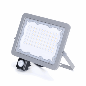 Lampe extérieure grise | LED 50W=450W projecteur halogène | capteur infrarouge | blanc froid 4000K | étanche IP65