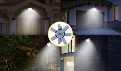 Buitenlamp met sensor, LED schijnwerper 50W vervangt 450W, koelwit 4000K