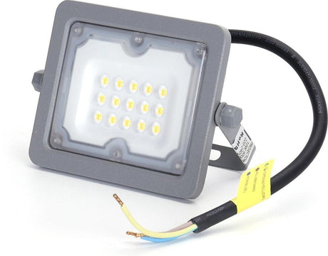 Buitenlamp grijs | LED bouwlamp 10W=90W schijnwerper | daglichtwit 6500K - 90° lichthoek | waterdicht IP65 - LEDPLANET.NL