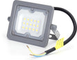 Buitenlamp grijs | LED bouwlamp 10W=90W schijnwerper | koelwit 4000K - 90° lichthoek | waterdicht IP65 - LEDPLANET.NL