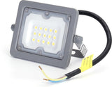 Buitenlamp grijs | LED bouwlamp 10W=90W schijnwerper | koelwit 4000K - 90° lichthoek | waterdicht IP65 - LEDPLANET.NL