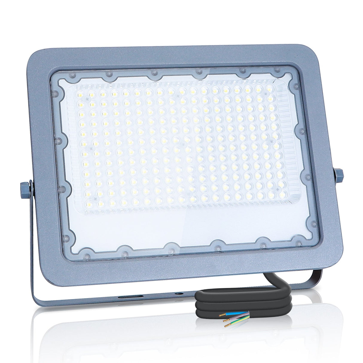 Buitenlamp grijs | LED bouwlamp 150W=1350W schijnwerper | daglichtwit 6500K - 90° lichthoek | waterdicht IP65 - LEDPLANET.NL