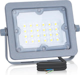 Buitenlamp grijs | LED bouwlamp 20W=180W schijnwerper | daglichtwit 6500K - 90° lichthoek | waterdicht IP65 - LEDPLANET.NL