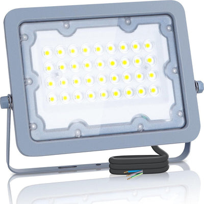 LED bouwlamp schijnwerper 30W vervangt 270W, daglichtwit 6500K, 90°