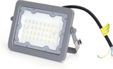 Buitenlamp grijs | LED bouwlamp 30W=270W schijnwerper | daglichtwit 6500K - 90° lichthoek | waterdicht IP65 - LEDPLANET.NL
