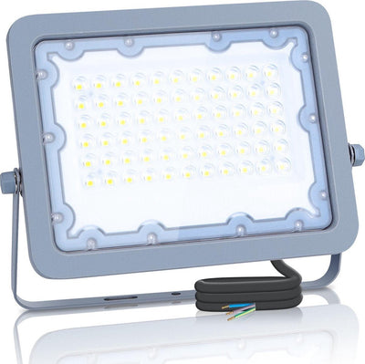 LED bouwlamp schijnwerper 50W vervangt 450W, koelwit 4000K, 90°