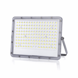 Buitenlamp grijs met zonnepaneel | LED bouwlamp 200W~2000 Lumen schijnwerper + afstandsbediening | daglichtwit 6500K - 90° lichthoek | waterdicht IP65 - LEDPLANET.NL