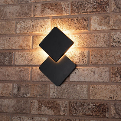 Lampe extérieure avec source lumineuse - Applique murale - 1200lm 2700K - Gris