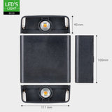 LED Wandarmatuur 170 Lumen - 2W - Koelwit 4000K/Warmwit 2700K/2000K - Zwart - IP65 - Buitenverlichting