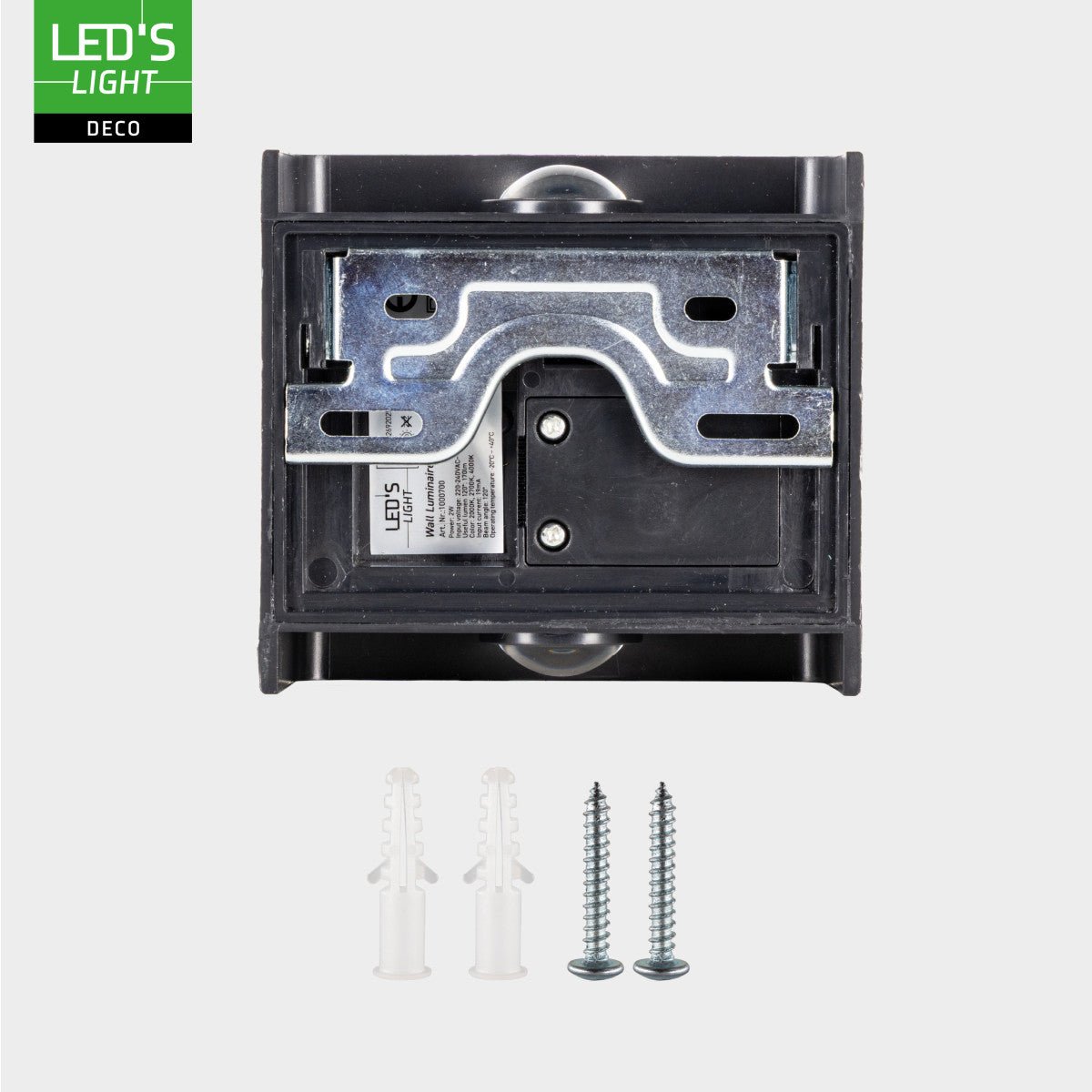 LED Wandarmatuur 170 Lumen - 2W - Koelwit 4000K/Warmwit 2700K/2000K - Zwart - IP65 - Buitenverlichting