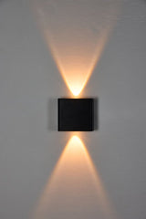 LED Wandarmatuur 170 Lumen - 2W - Koelwit 4000K/Warmwit 2700K/2000K - Zwart - IP65 - Buitenverlichting