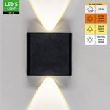 LED Wandarmatuur 170 Lumen - 2W - Koelwit 4000K/Warmwit 2700K/2000K - Zwart - IP65 - Buitenverlichting