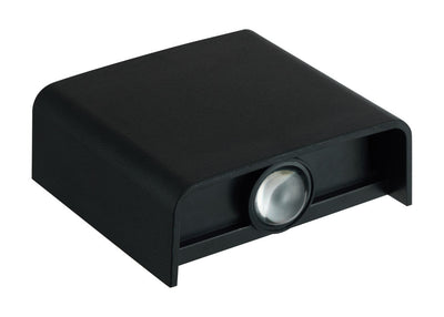 LED Wandarmatuur 170 Lumen - 2W - Koelwit 4000K/Warmwit 2700K/2000K - Zwart - IP65 - Buitenverlichting