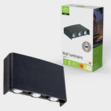 LED Wandlamp Buiten 450 Lumen - 5W - 2000K/2700K/4000K - Up Down - IP65 - Zwart
