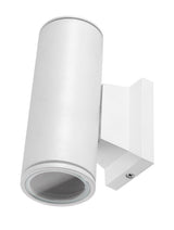 Buitenlamp rond wit | dubbele GU10 lampvoet voor twee spots | waterdicht IP65 - LEDPLANET.NL