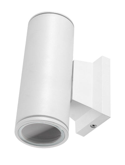 Applique extérieure ronde blanche | double douille GU10 pour deux spots | étanche IP65 - LEDPLANET.NL