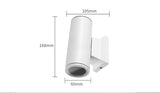 Buitenlamp rond wit | dubbele GU10 lampvoet voor twee spots | waterdicht IP65 - LEDPLANET.NL