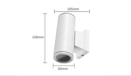 Applique extérieure ronde blanche | double douille GU10 pour deux spots | étanche IP65 - LEDPLANET.NL