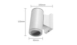 Buitenlamp rond wit | enkele GU10 lampvoet voor één spot | waterdicht IP65 - LEDPLANET.NL