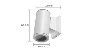 Applique extérieure ronde blanche | douille GU10 simple pour un spot | étanche IP65